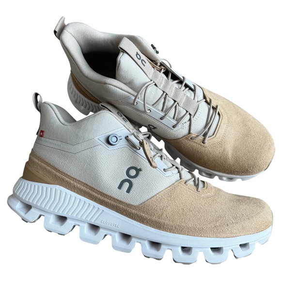 On Running Cloud Hi running shoes size 8.5 women Dune tan - Picture 1 of 9